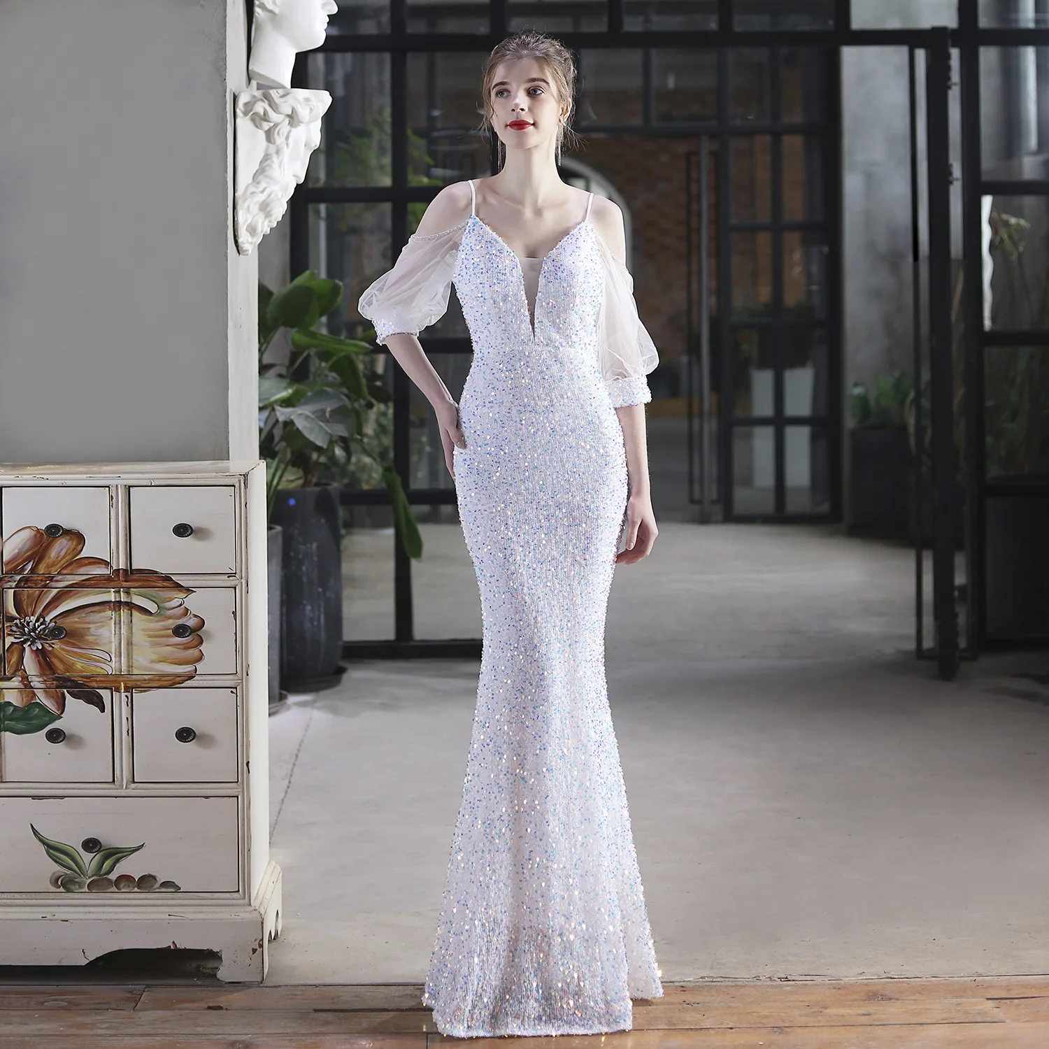 Symphony Beaded Toast Dress Bride Long Section Thank You Feast Slim Fishtail Skirt Wedding Car Model Exhibition Dress
Symphony Beaded Toast Dress Bride Long Section Thank You Feast Slim Fishtail Skirt Wedding Car Model Exhibition Dress