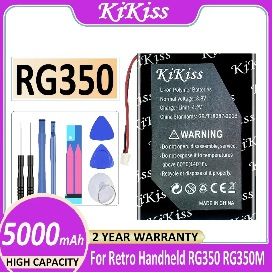 Аккумулятор KiKiss 525075 5000 мАч для портативной игровой консоли Retro RG350 RG350M Bateria