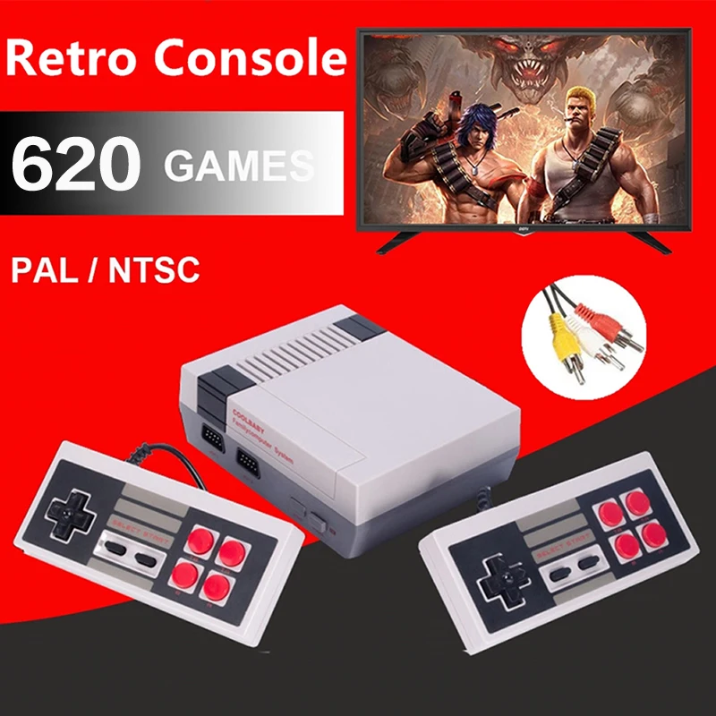 

Mini TV Game Console Built-In 620 Games 8 Bit Retro Classic Handheld Gaming Player AV Output Video Game Console With gampad