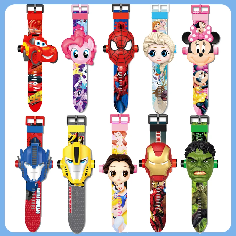 23 Style Disney Cartoon Children Watch 3D Projection Cartoon Superheroes Spider-man Iron Man Digital Watches Children Watch Toy.
23 Style Disney Cartoon Children Watch 3D Projection Cartoon Superheroes Spider-man Iron Man Digital Watches Children Watch Toy.