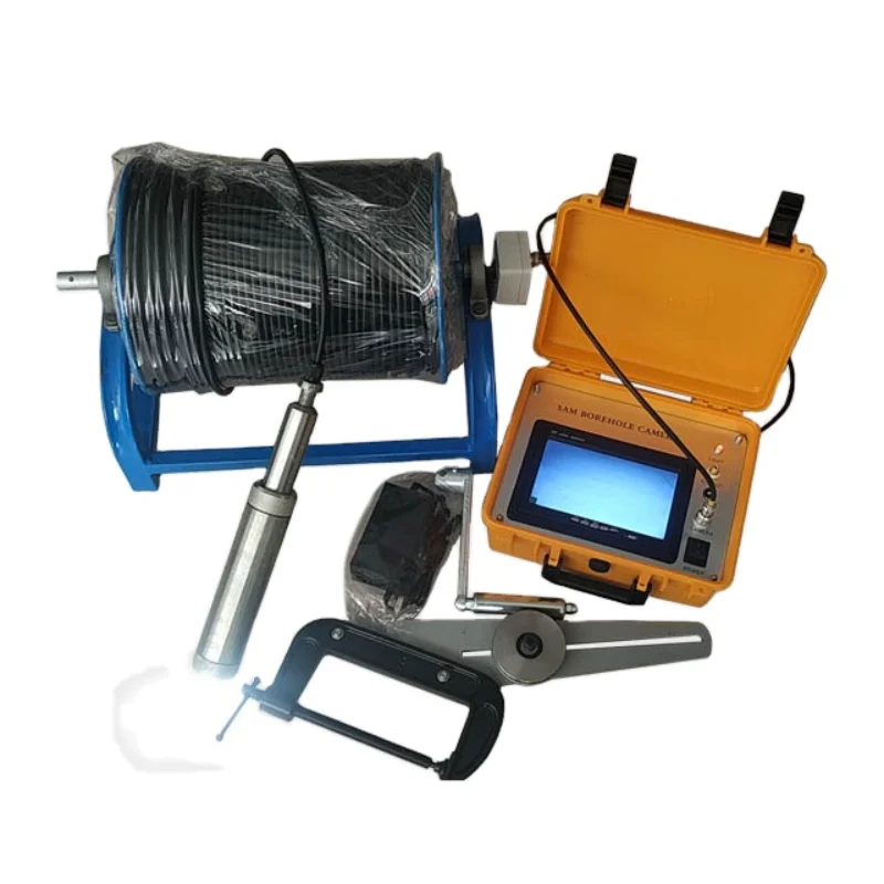 Portable Test Analog 40mm Diameter Simple Probe and 200m Deep Well Inspection Manual Winch Design SAMYON Borehole Camera
Portable Test Analog 40mm Diameter Simple Probe and 200m Deep Well Inspection Manual Winch Design SAMYON Borehole Camera