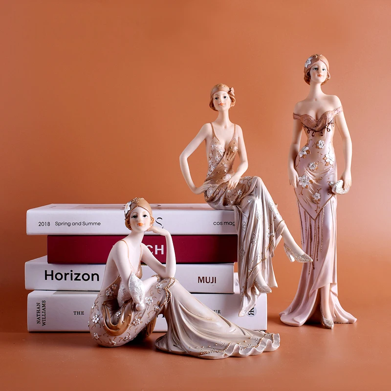 European Resin Statue Accessories Girl Beauty Character Home Livingroom Table Figurines Crafts Decoration Wedding Birthday Gifts
European Resin Statue Accessories Girl Beauty Character Home Livingroom Table Figurines Crafts Decoration Wedding Birthday Gifts
