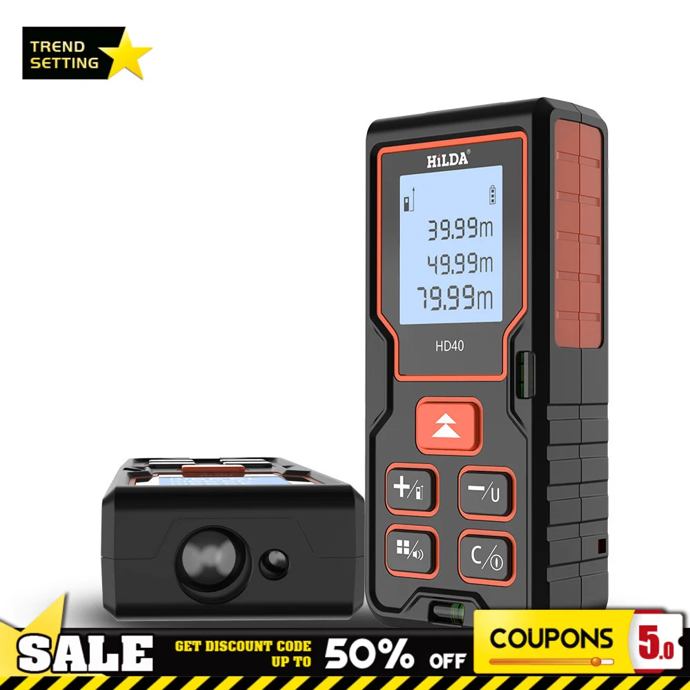 Электронная измерительная линейка Realmote, 40-100 м, высокоточный инфракрасный лазерный дальномер, ручной дальномер для украшения дома 
Электронная измерительная линейка Realmote, 40-100 м, высокоточный инфракрасный лазерный дальномер, ручной дальномер для украшения дома