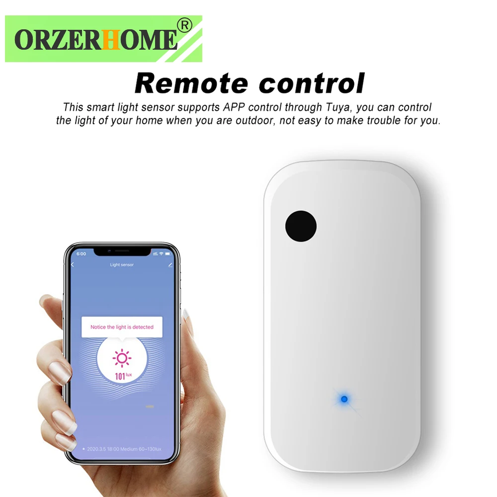 

ORZERHOME Tuya Smart Zigbee Wifi Light Sensor Intelligent Brightness Sensor Linkage Control Smart Life Device Automation Timer