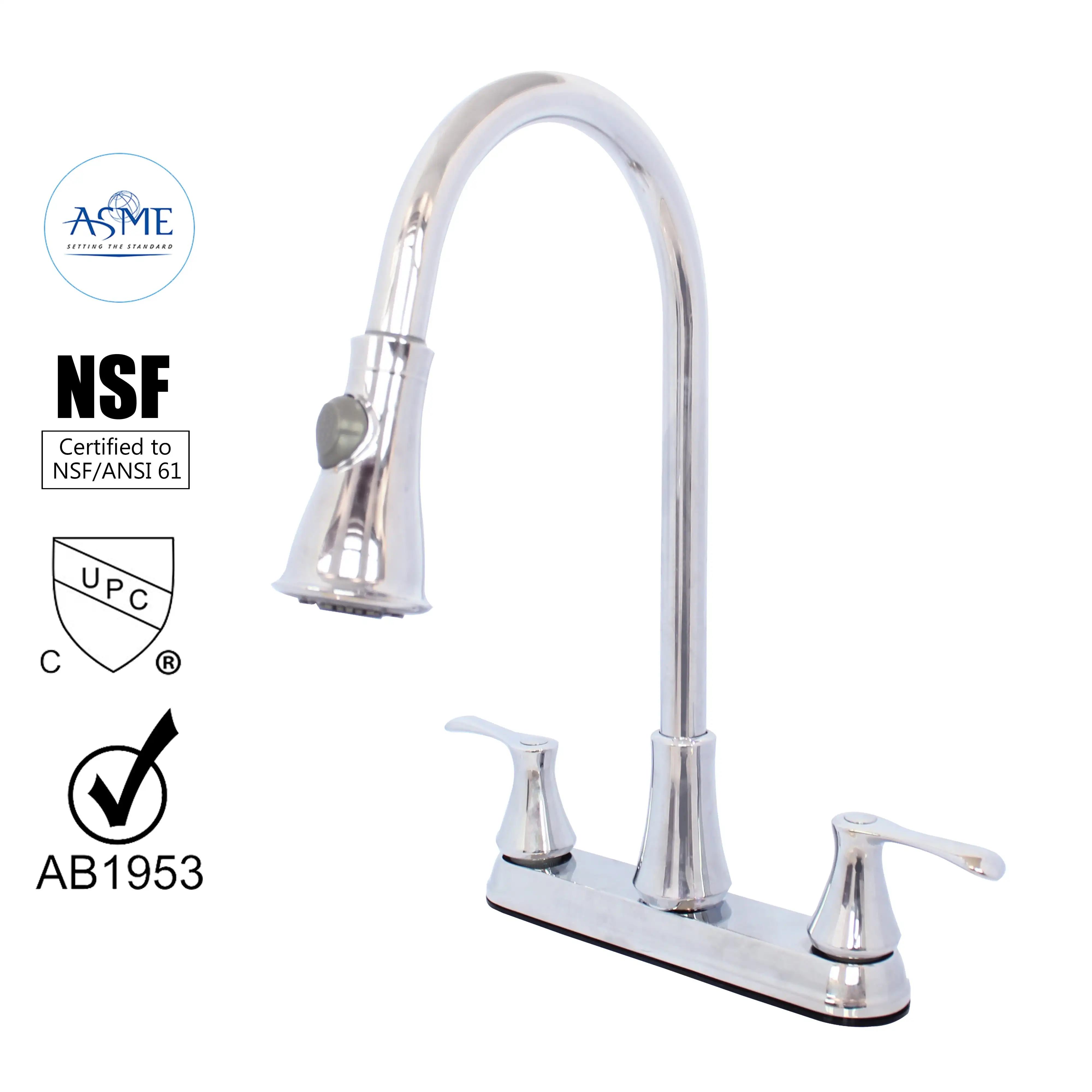 Wasserman 22167043 - Kitchen Sink Faucet Double Handle Pull Down Spray in Chromemodern kitchen faucet
Wasserman 22167043 - Kitchen Sink Faucet Double Handle Pull Down Spray in Chromemodern kitchen faucet