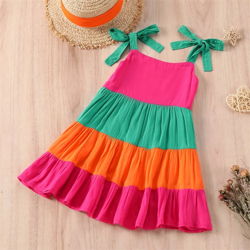 2022 Toddler Kids Girls Summer Dress Rainbow Sleeveless Halter Beach Tutu Princess Dresses Sundress
2022 Toddler Kids Girls Summer Dress Rainbow Sleeveless Halter Beach Tutu Princess Dresses Sundress