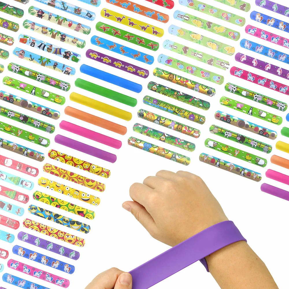 10/40 Pcs Snap Bracelets - Pinata Toy Loot/Party Bag Fillers Kids Pocket Slap Band Gift For Boys Girls Birthday Party Favors
10/40 Pcs Snap Bracelets - Pinata Toy Loot/Party Bag Fillers Kids Pocket Slap Band Gift For Boys Girls Birthday Party Favors