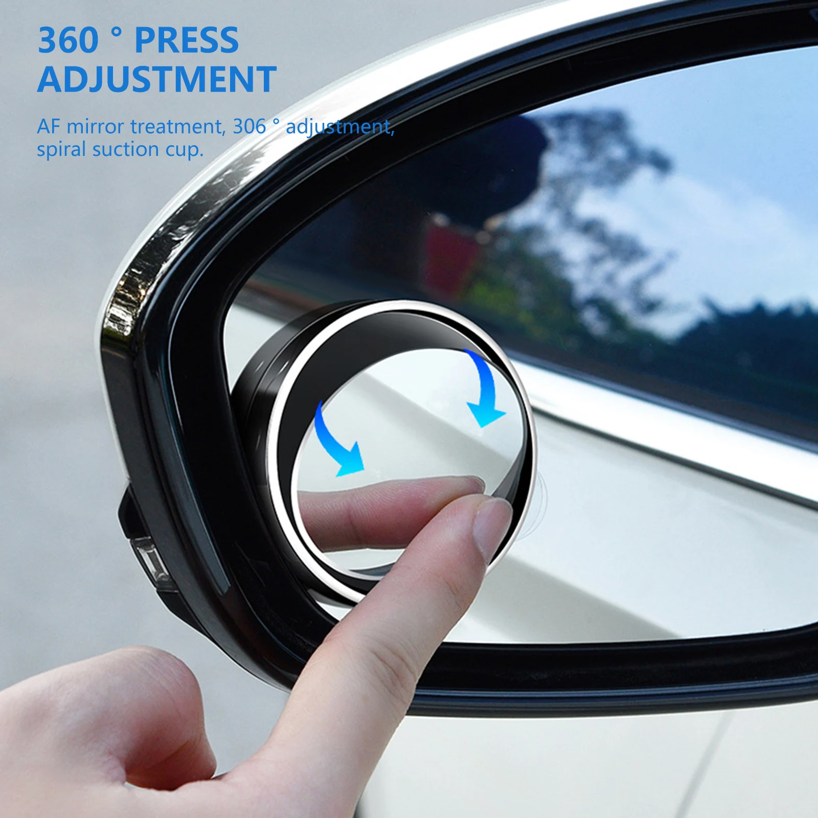 2 Pcs Car Round Frame Convex Blind Spot Mirror Wide-angle 360 Degree Adjustable Clear Rearview Auxiliary Mirror Driving Safety 
2 Pcs Car Round Frame Convex Blind Spot Mirror Wide-angle 360 Degree Adjustable Clear Rearview Auxiliary Mirror Driving Safety