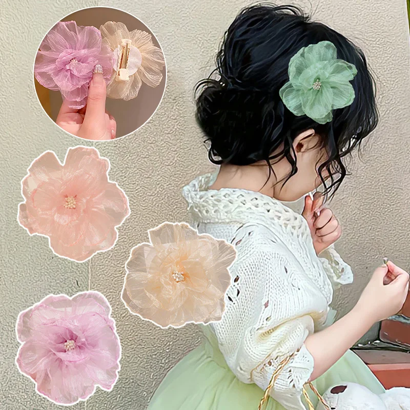 Artificial Flowers Mesh Hairpin Sweet Children Princess Hair Clip Chiffon Petals Poppy Barrettes Wedding Decorations Accessories
Artificial Flowers Mesh Hairpin Sweet Children Princess Hair Clip Chiffon Petals Poppy Barrettes Wedding Decorations Accessories