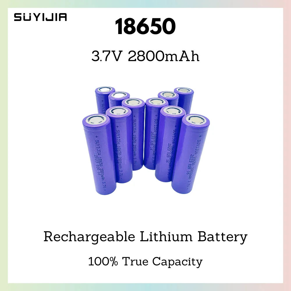 New 18650 Rechargeable Battery 3.7V 2800mAh for Flashlight Clock Game Console Remote Control Shaver Toy Digital Camera MP3/MP4
New 18650 Rechargeable Battery 3.7V 2800mAh for Flashlight Clock Game Console Remote Control Shaver Toy Digital Camera MP3/MP4