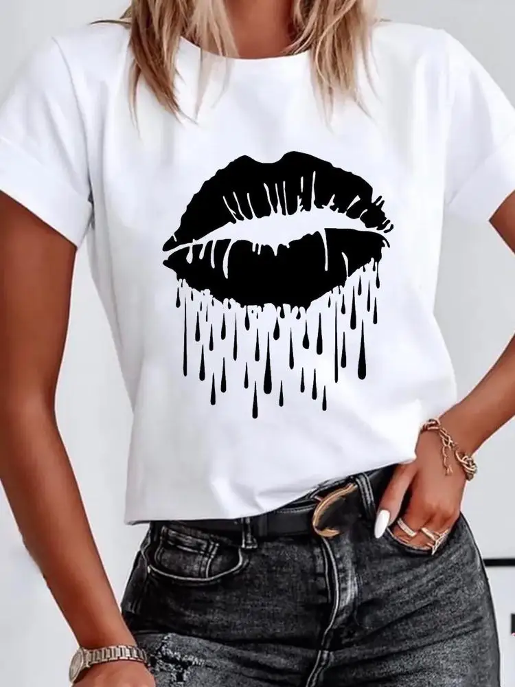Graphic T-shirt Print T Shirt Fashion Women Summer Clothing Watercolor Lip Lovely Cute Short Sleeve Clothes Kawaii Basic Tee Top
Graphic T-shirt Print T Shirt Fashion Women Summer Clothing Watercolor Lip Lovely Cute Short Sleeve Clothes Kawaii Basic Tee Top