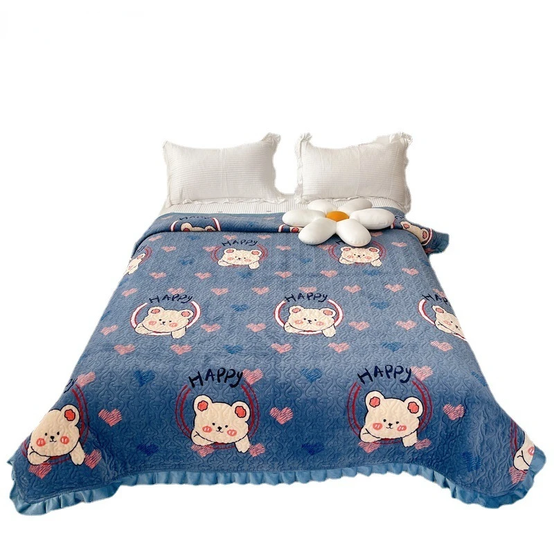 Thickened Milk Velvet Bed Cover Crystal Velvet Quilted Quilted Sheets To Keep Warm, High Weight Foldable Cotton Blanket
Thickened Milk Velvet Bed Cover Crystal Velvet Quilted Quilted Sheets To Keep Warm, High Weight Foldable Cotton Blanket