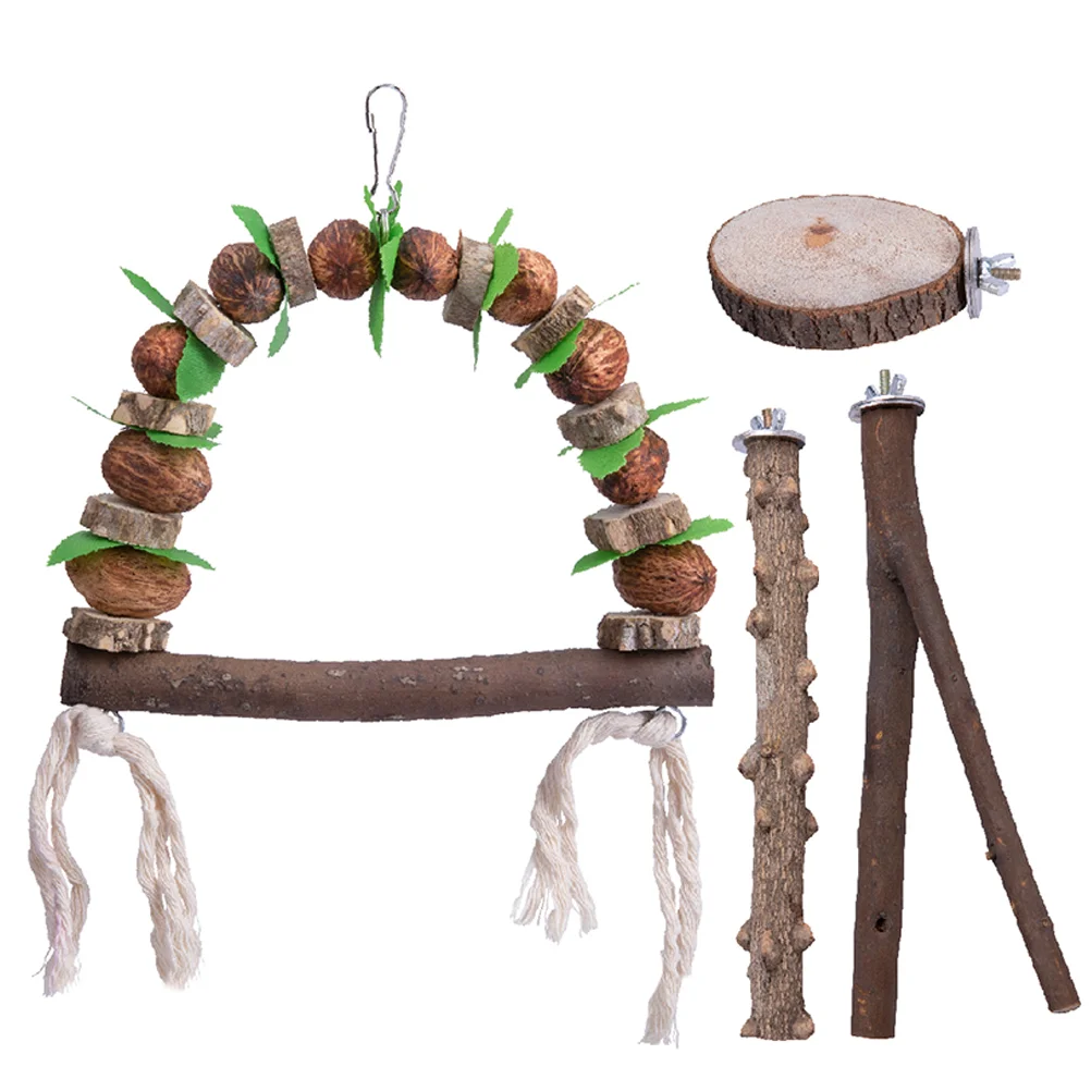 4 Pcs Parrot Swing Stand Bar Toy Cockatiel Bird Supply Wooden Household Parakeet Small Toys Bite-resisting Supplies Accessories
4 Pcs Parrot Swing Stand Bar Toy Cockatiel Bird Supply Wooden Household Parakeet Small Toys Bite-resisting Supplies Accessories