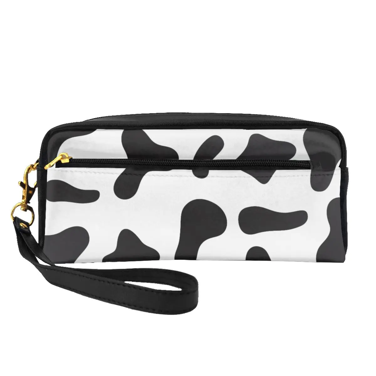 Текстурные кожаные органайзеры с коровьим принтом для хранения черно-белых пятен, косметичка для ванной, вместительные косметички 
Текстурные кожаные органайзеры с коровьим принтом для хранения черно-белых пятен, косметичка для ванной, вместительные косметички