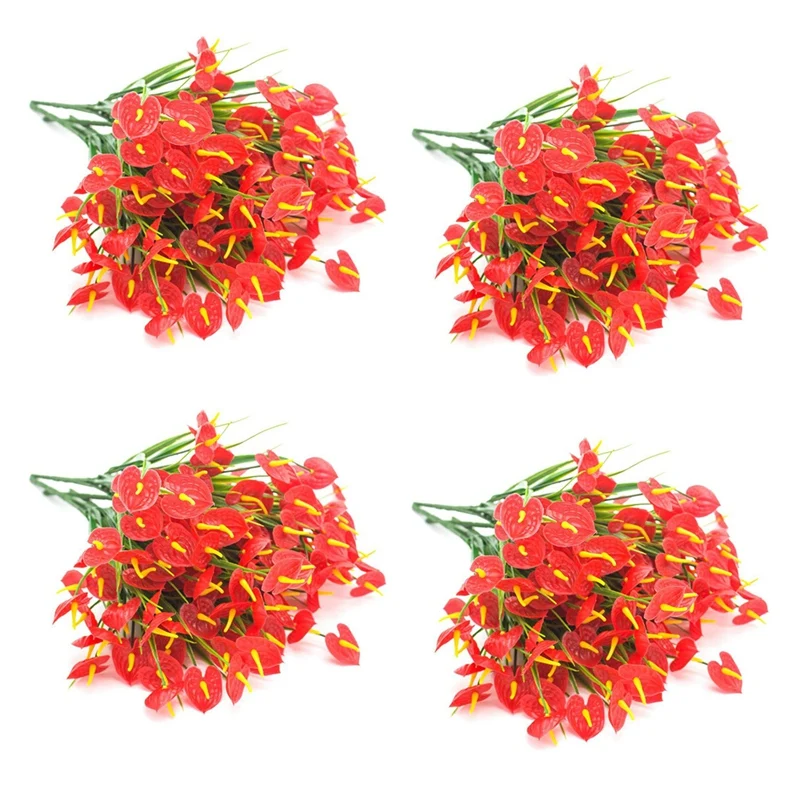 16 Bunches Artificial Fake Flowers Faux Anthurium Plants Plastic Shrubs Bushes Greenery Indoor Outside Hanging Planter
16 Bunches Artificial Fake Flowers Faux Anthurium Plants Plastic Shrubs Bushes Greenery Indoor Outside Hanging Planter