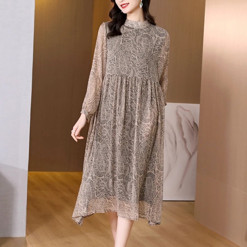 2022 New Print Chiffon Light Beach Sundress Women Korean Fashion Long Sleeve Midi Dress Spring Summer Elegant Loose Waist Dress
2022 New Print Chiffon Light Beach Sundress Women Korean Fashion Long Sleeve Midi Dress Spring Summer Elegant Loose Waist Dress