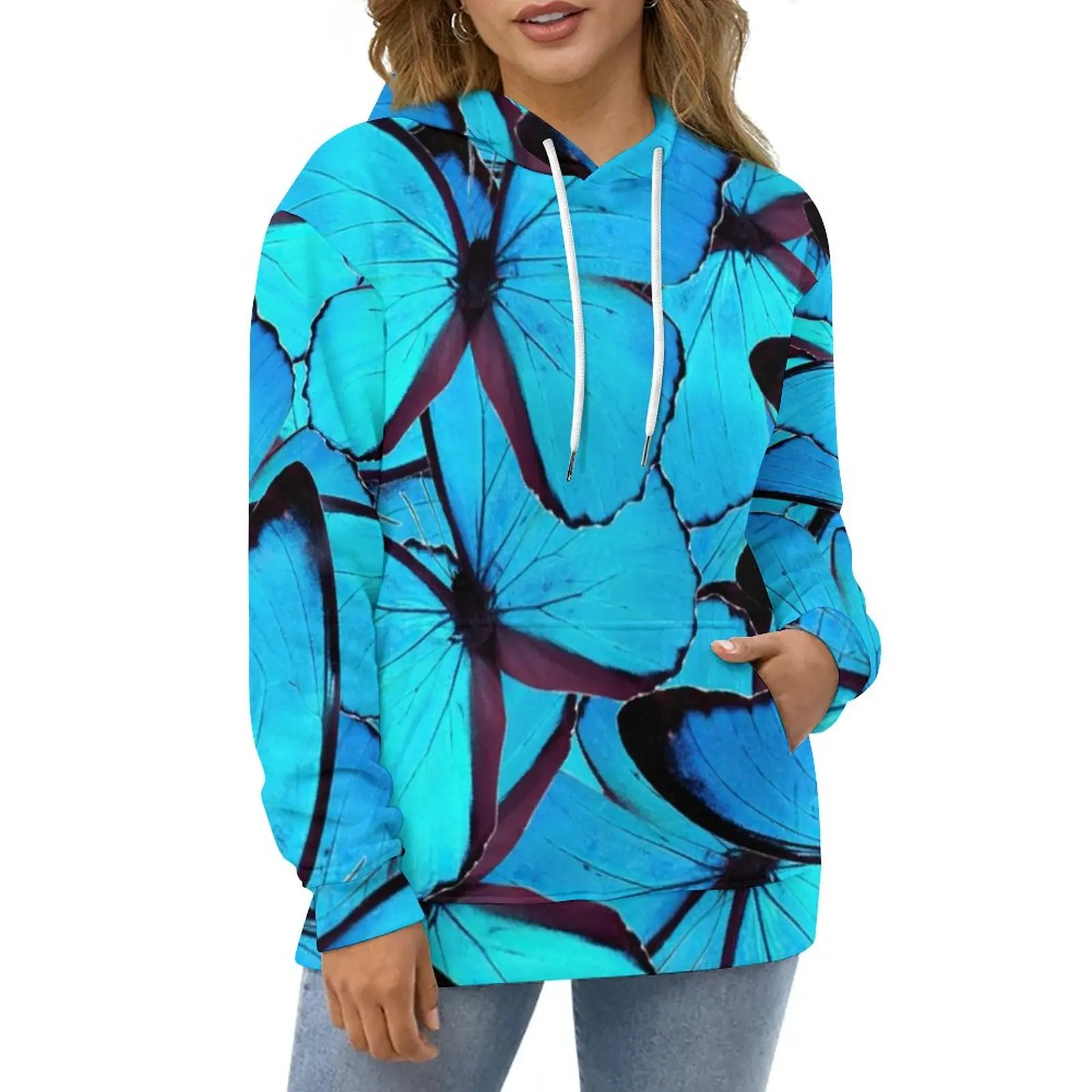 Blue Butterfly Wings Casual Hoodies Cute Animal Print Y2k Hoodie Womens Long Sleeve Oversize Harajuku Design Loose Tops
Blue Butterfly Wings Casual Hoodies Cute Animal Print Y2k Hoodie Womens Long Sleeve Oversize Harajuku Design Loose Tops