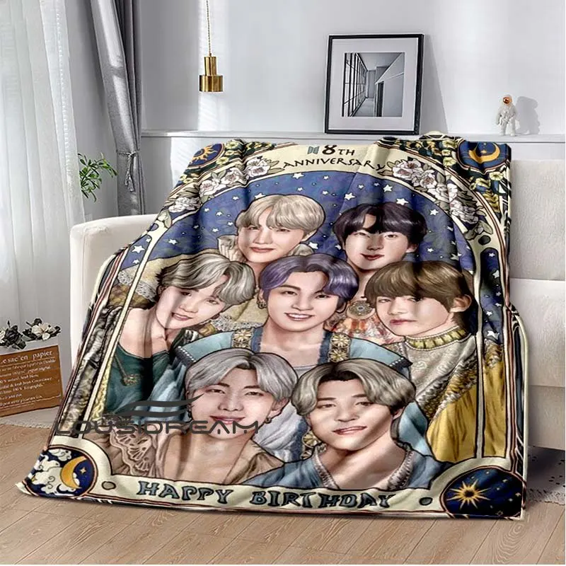 Korean Men's Singing Group Cartoon Trend Air Conditioning Flannel Blanket Office Room Warm and Comfortable Sofa Down Blanket
Korean Men's Singing Group Cartoon Trend Air Conditioning Flannel Blanket Office Room Warm and Comfortable Sofa Down Blanket