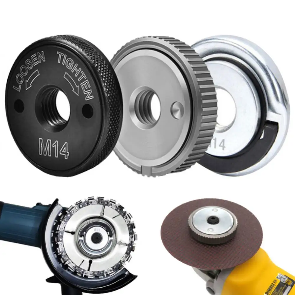 M14 Angle Grinder Quick Release Nuts Flange Nuts Locking Nuts Quick-release Clamping Plate Chunk Power Tool Accessories
M14 Angle Grinder Quick Release Nuts Flange Nuts Locking Nuts Quick-release Clamping Plate Chunk Power Tool Accessories