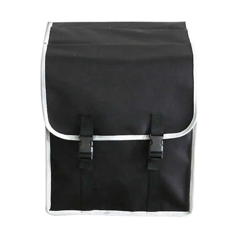

City Bicycle Pannier Bags With Rain Cover & Reflective Stripe Waterproof Bicycle Rear Seat Panniers Pack Bike Accessories
