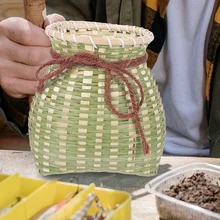 Fish Basket Reusable Shrimp Container Flowerpot Bamboo Fishing Bucket Professional Outdoor