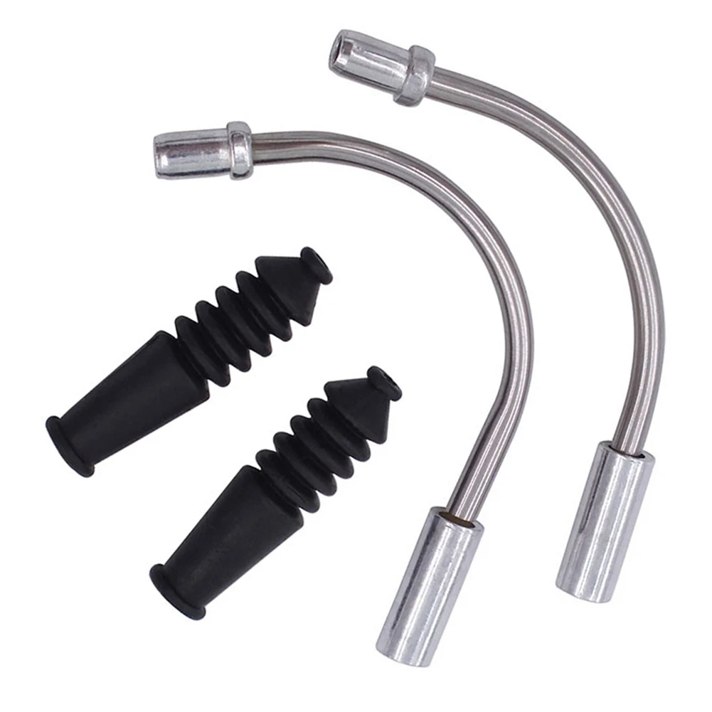 Elbow Bike V Brake Noodles Silver Stainless Steel Unversal 1 Pair Cable Guide Hose Cycling Replacement Front&Rear
Elbow Bike V Brake Noodles Silver Stainless Steel Unversal 1 Pair Cable Guide Hose Cycling Replacement Front&Rear