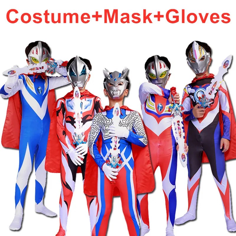 Горячая Распродажа модный детский костюм Ultraman на Хэллоуин косплей Спасителя 3D