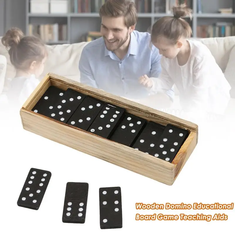 28 Pcs/Set Wooden Domino Board Travel Funny Table Game Domino Toys Kid Children Educational Toys For Children Gifts
28 Pcs/Set Wooden Domino Board Travel Funny Table Game Domino Toys Kid Children Educational Toys For Children Gifts