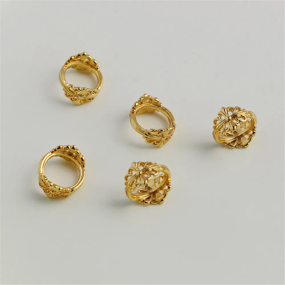 18K gold colored crown ring 10mm outer ring DIY bracelet necklace inlaid bracket inner ring 7.5mm jewelry accessories
18K gold colored crown ring 10mm outer ring DIY bracelet necklace inlaid bracket inner ring 7.5mm jewelry accessories