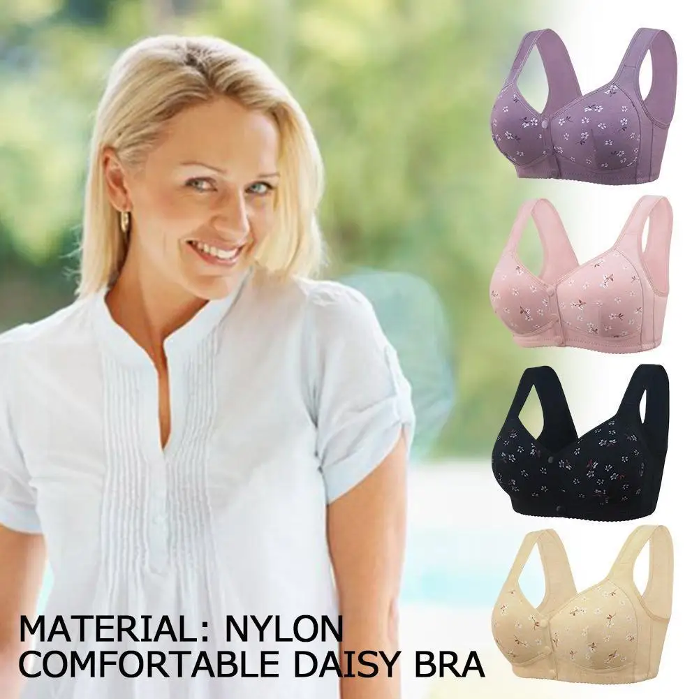 Charm Daisy Bras Front Snaps Women Wireless Brassiere Closure Support Bra Bra Sport Comfortable Underwear Plus Size Front B M9S1
Charm Daisy Bras Front Snaps Women Wireless Brassiere Closure Support Bra Bra Sport Comfortable Underwear Plus Size Front B M9S1