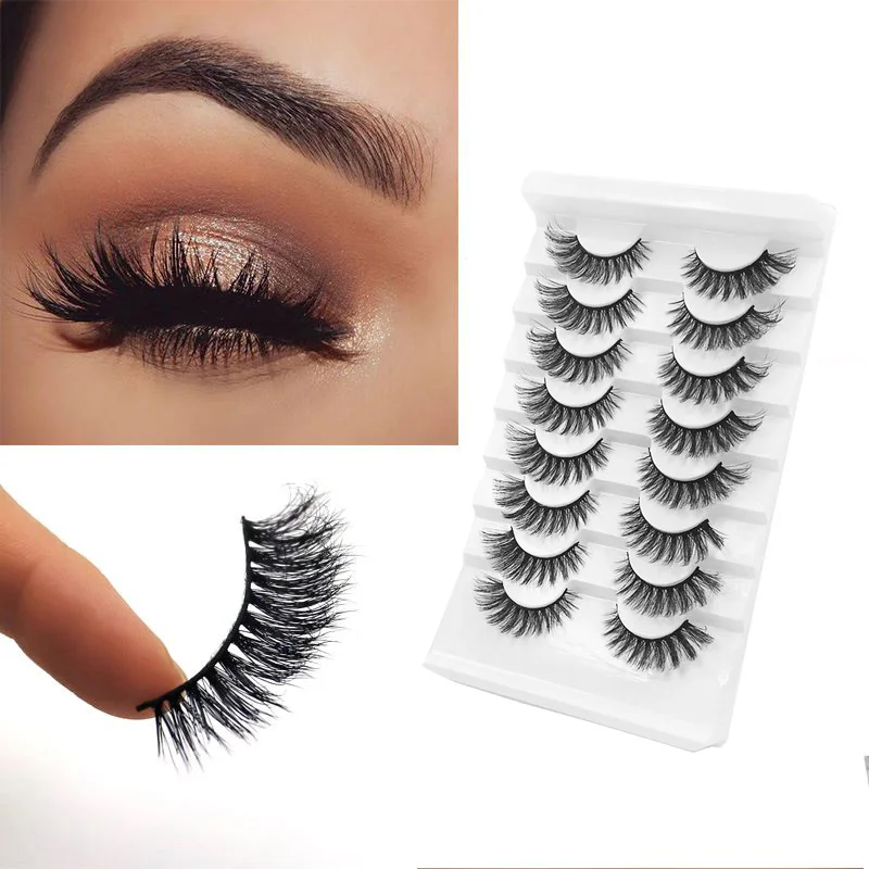8Pairs 18mm 3D/5D Mink Lashes Bulk Faux with Custom Box Wispy Natural Mink Lashes Pack Short Wholesales Natural False Eyelashes
8Pairs 18mm 3D/5D Mink Lashes Bulk Faux with Custom Box Wispy Natural Mink Lashes Pack Short Wholesales Natural False Eyelashes