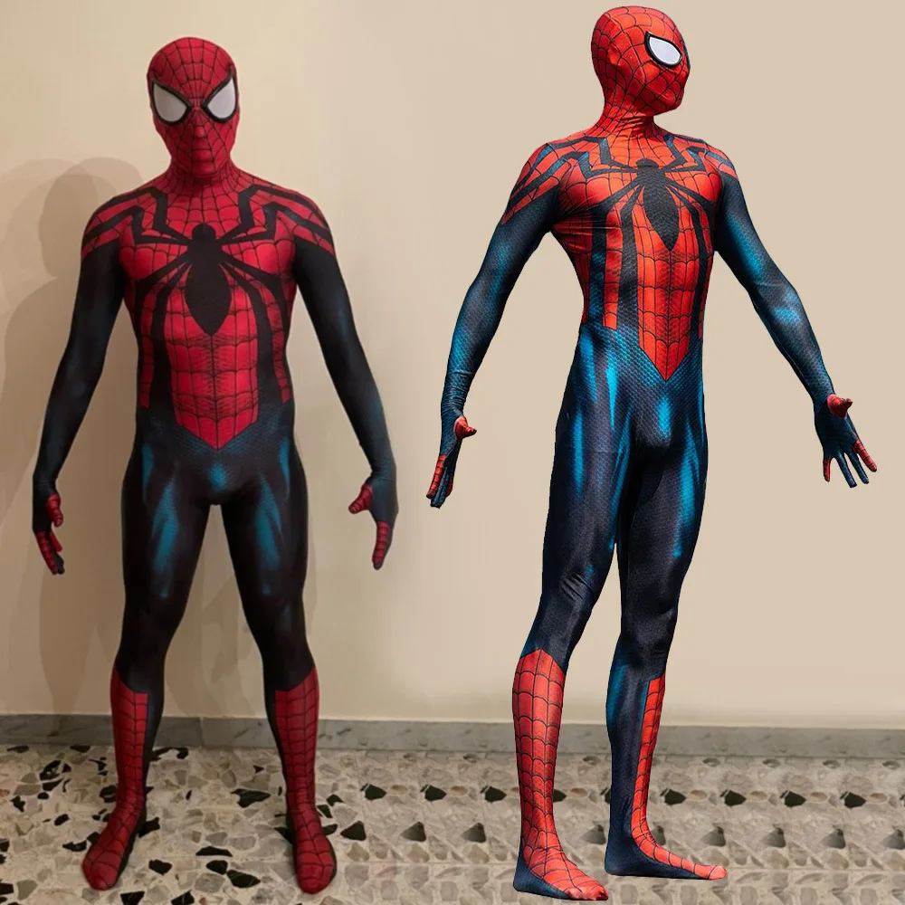 

Костюм Алая спайбой для косплея Tom Holland Zentai, боди из спандекса и лайкры, костюм супергероя, костюм на Хэллоуин для взрослых и детей