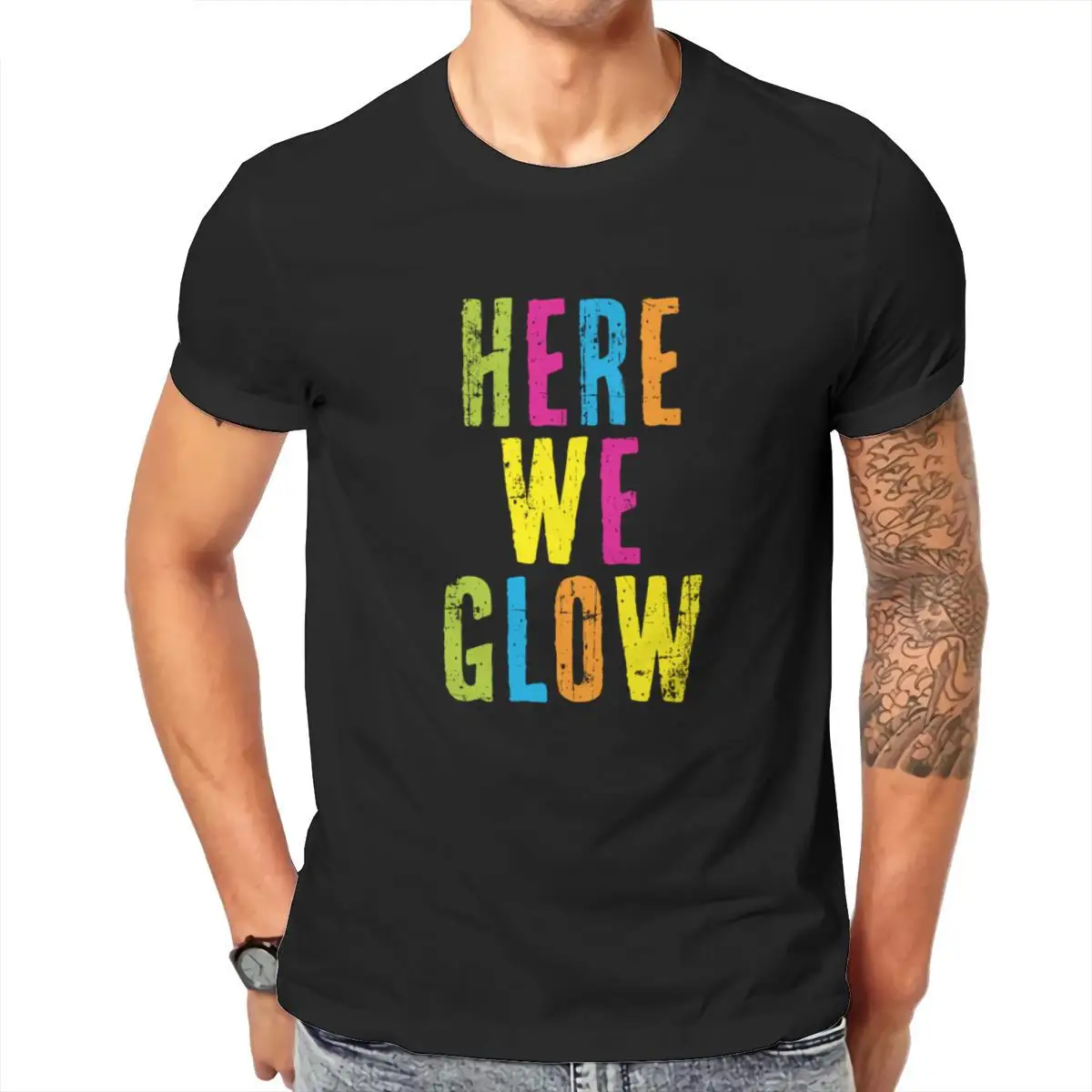Wholesale Here We Glow 80s Color for Neon Party Mens T-Shirt Couples Summer Vintage For Boy Mens Clothes 102711
Wholesale Here We Glow 80s Color for Neon Party Mens T-Shirt Couples Summer Vintage For Boy Mens Clothes 102711