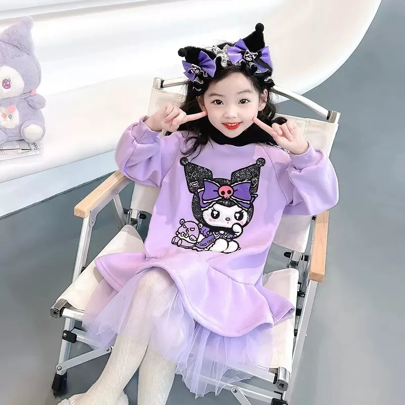 Anime Sanrio Children's Padded Dress Kuromi Accessories Cute Kawaii Hooded Sweatshirt Dress Thickened Winter Toys for Girls Gift
Anime Sanrio Children's Padded Dress Kuromi Accessories Cute Kawaii Hooded Sweatshirt Dress Thickened Winter Toys for Girls Gift