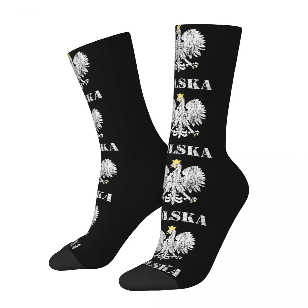 

Модные полированные винтажные полированные баскетбольные носки с флагом Польши, полированные матросские носки с орлом из полиэстера, поглощающие пот, унисекс
