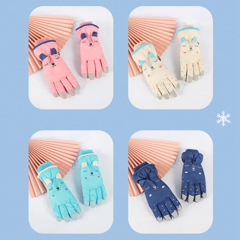 Детские зимние спортивные водонепроницаемые ветрозащитные теплые дышащие перчатки с мультяшными ушками для катания на сноуборде и лыжах
Детские зимние спортивные водонепроницаемые ветрозащитные теплые дышащие перчатки с мультяшными ушками для катания на сноуборде и лыжах