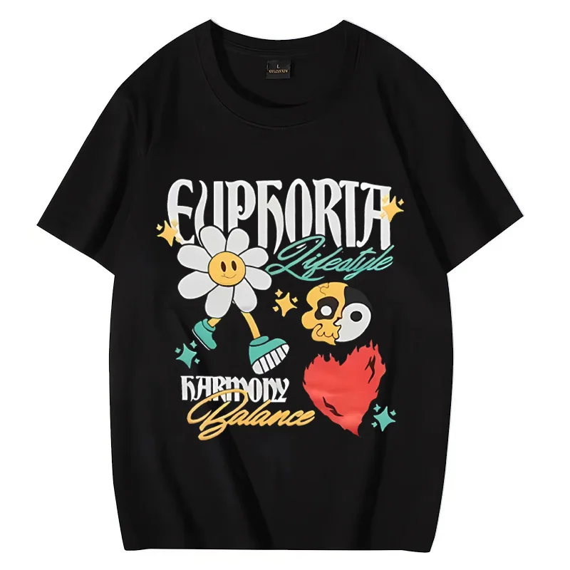 PacSun Men Women ' s Euphoria Lifestyle T - Shirt Unisex Casual Heavy Cotton Letter Graphics Print T - Shirt Cotton Short Tee
PacSun Men Women ' s Euphoria Lifestyle T - Shirt Unisex Casual Heavy Cotton Letter Graphics Print T - Shirt Cotton Short Tee