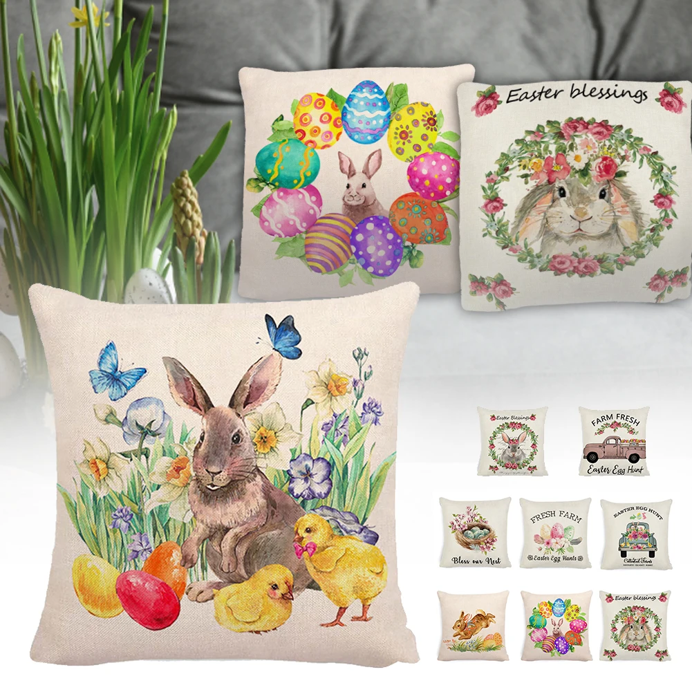 45X45CM Easter Throw Pillow Cover Rabbit Bunny Egg Decorative Pillowcase With Zipper Cushion Case For Holiday Home Party Decor
45X45CM Easter Throw Pillow Cover Rabbit Bunny Egg Decorative Pillowcase With Zipper Cushion Case For Holiday Home Party Decor