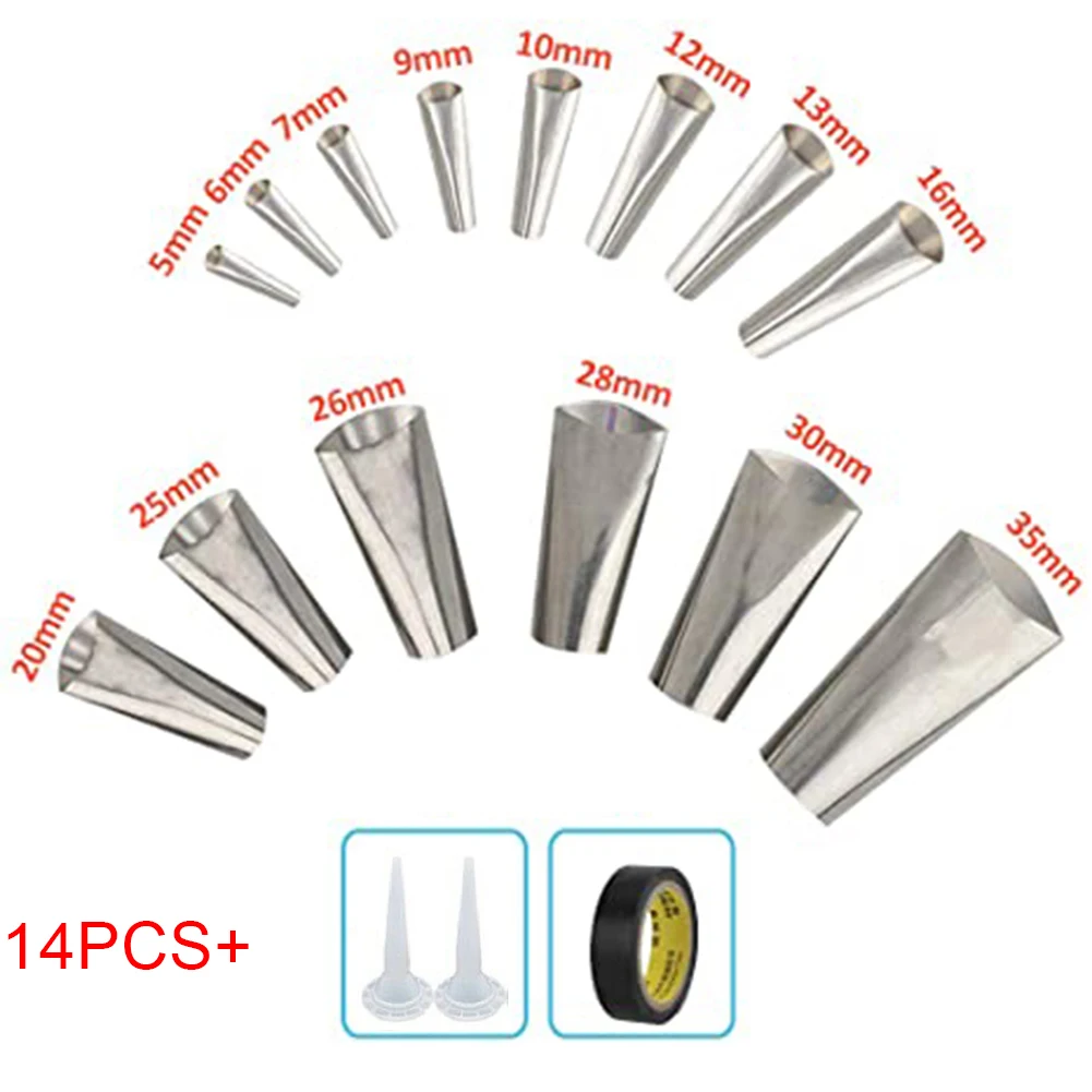 14Pcs Stainless Steel Caulking Finisher Caulk Nozzle Applicator Silicone Sealant Finishing Tool Kitchen Bathroom Sink Joint
14Pcs Stainless Steel Caulking Finisher Caulk Nozzle Applicator Silicone Sealant Finishing Tool Kitchen Bathroom Sink Joint