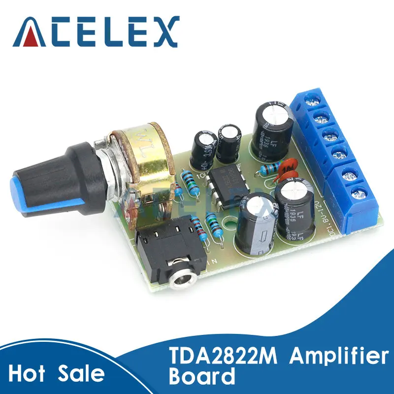 

TDA2822 TDA2822M Amplifier Board DC 1.8-12V 2.0 Channel Stereo Mini AUX Audio Amplifier Module AMP with 50K Ohm Potentiometer