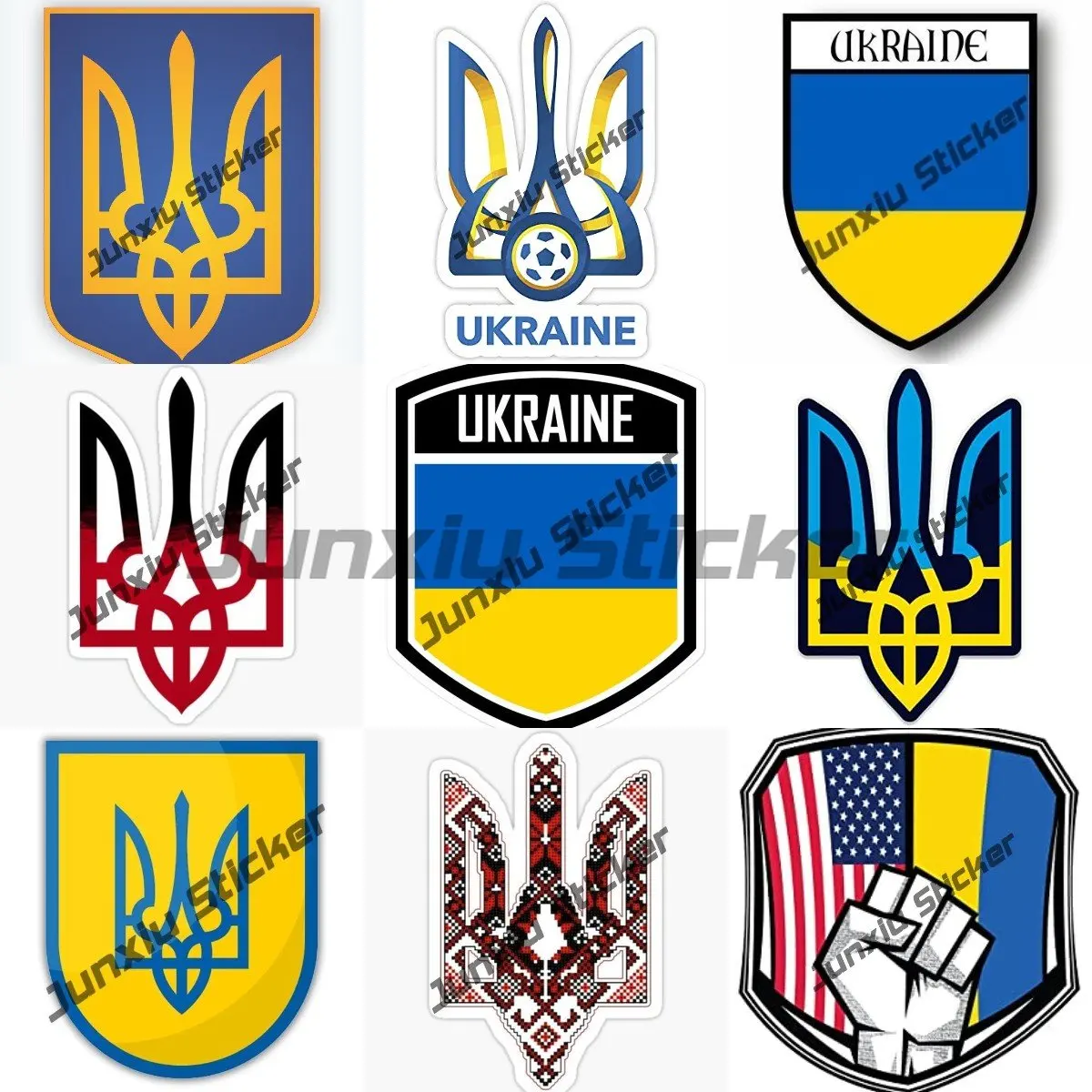 Ukraine Flag Sticker Ukrainian Trident Sticker Ukraine Coat of Arms Sticker Patriotic Waterproof Stickers for Helmet Motorcycle
Ukraine Flag Sticker Ukrainian Trident Sticker Ukraine Coat of Arms Sticker Patriotic Waterproof Stickers for Helmet Motorcycle