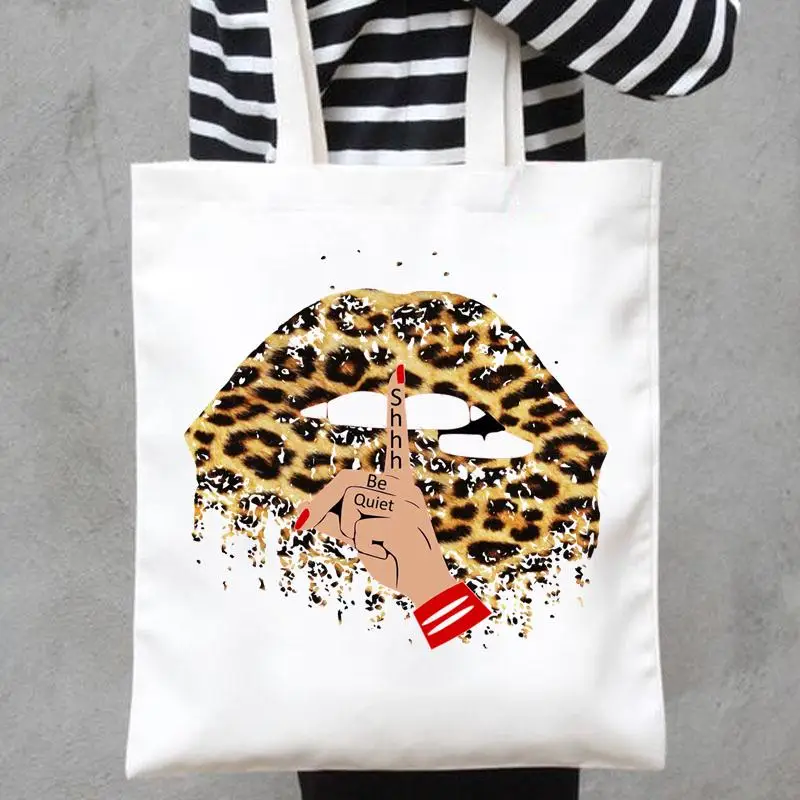 Fashion Print Shopper Handbags Shoulder Canvas Shopping Bags Leopard Lip Cute Lovely Casual Girls Women Tote Bag
Fashion Print Shopper Handbags Shoulder Canvas Shopping Bags Leopard Lip Cute Lovely Casual Girls Women Tote Bag