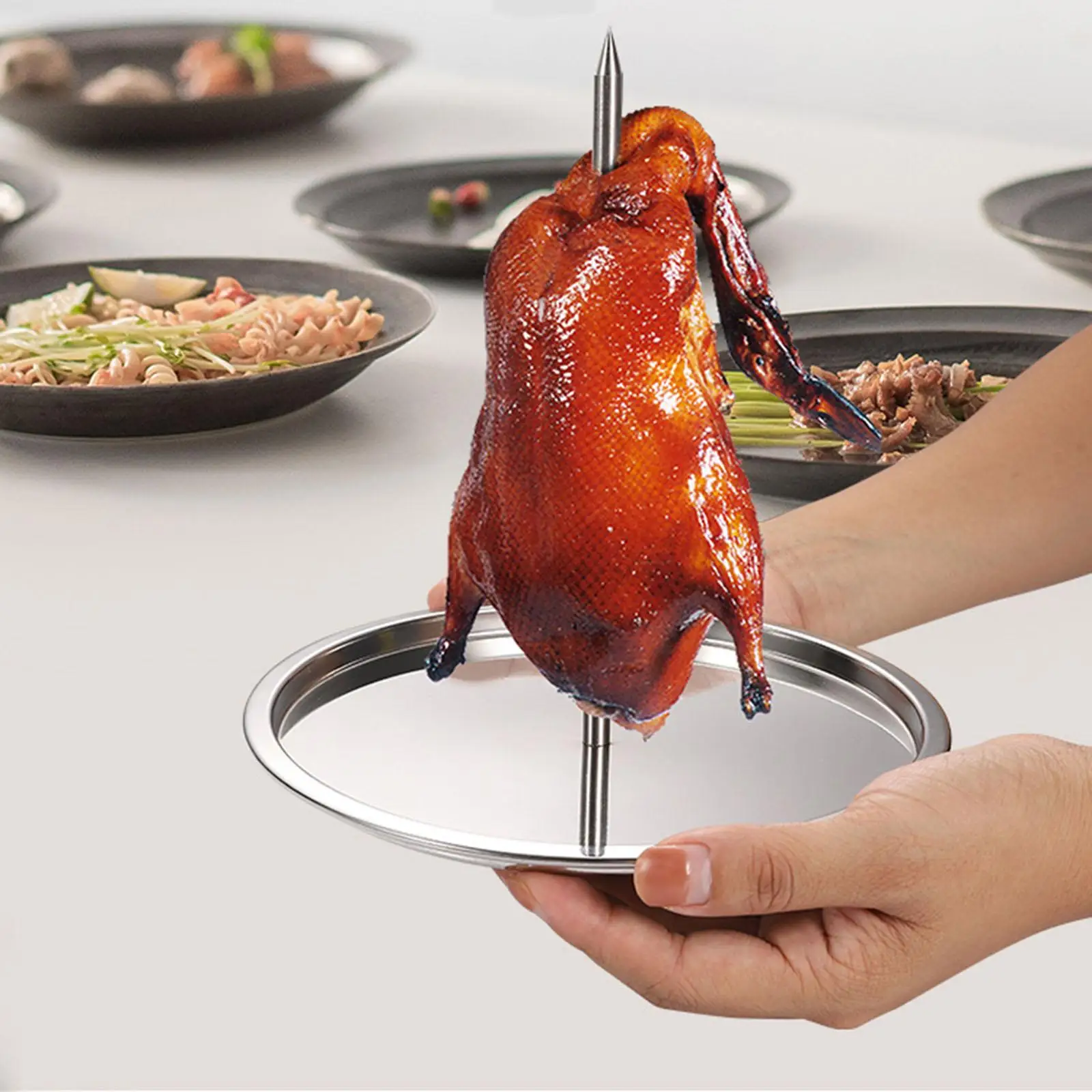 Removable Handle Chicken BBQ Rack Vertical Stand Roaster Chicken Holder for Camping
Removable Handle Chicken BBQ Rack Vertical Stand Roaster Chicken Holder for Camping