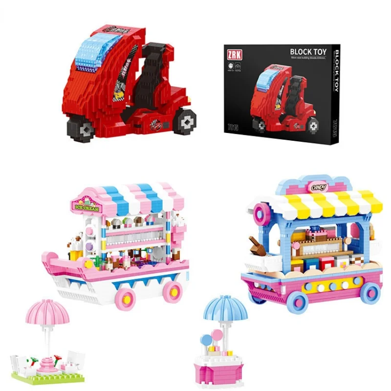 ZRK Micro Particle Creative Toy Assembled Building Block Toys 7815-7817 Candy Car Game Car Ice Cream Car
ZRK Micro Particle Creative Toy Assembled Building Block Toys 7815-7817 Candy Car Game Car Ice Cream Car