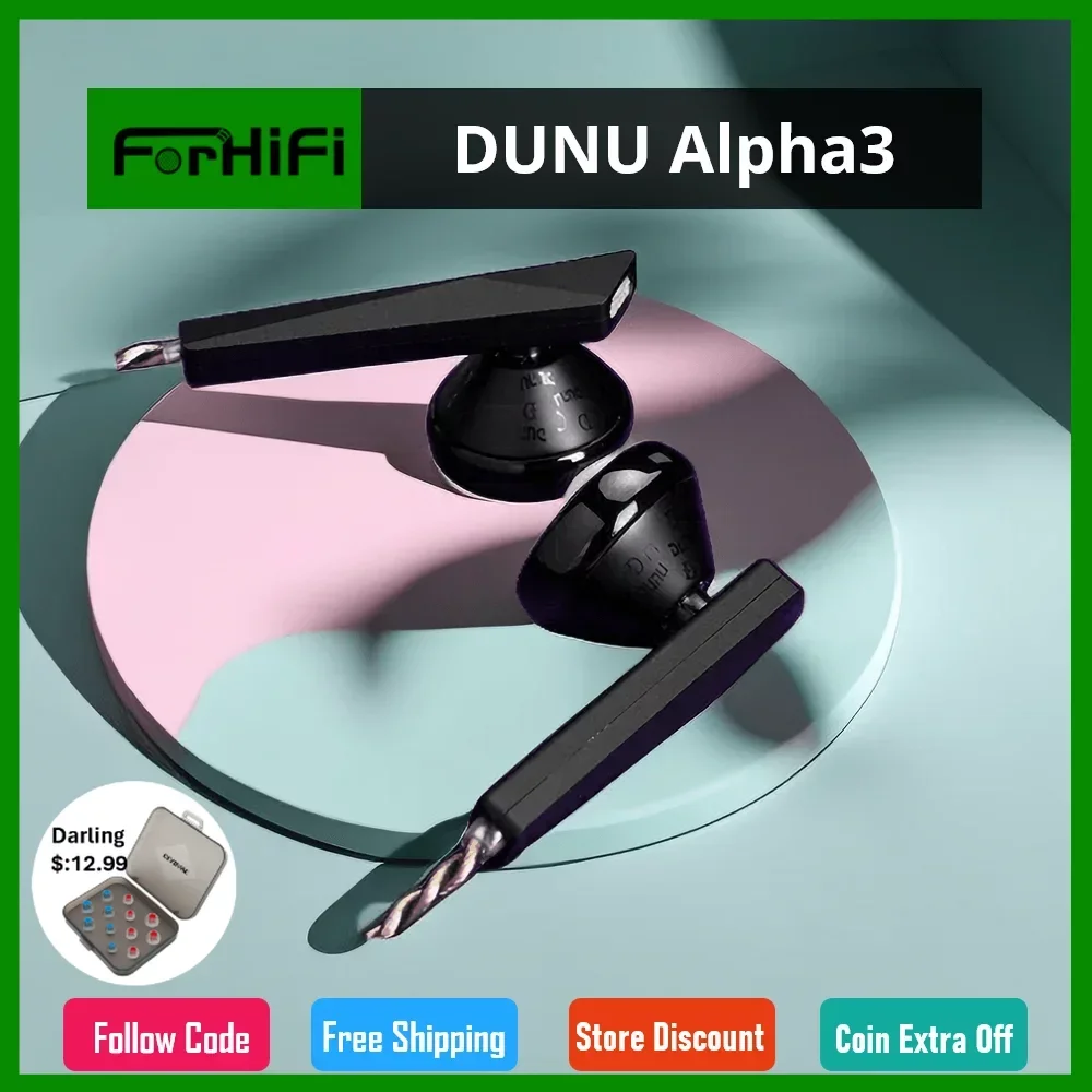

DUNU Alpha3 / Alpha 3 Flagship Flathead Earbuds 14.2mm Dynamic Driver In Ear Earphone Flat-head HiFi Music Headphone