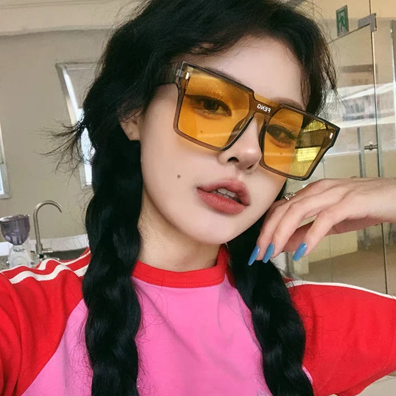 Vintage Oversized Sunglasses Coloful Large Frame Eyeglasses Women Retro Brand Female Spectacle Rectangle Eyewear Designer Shades
Vintage Oversized Sunglasses Coloful Large Frame Eyeglasses Women Retro Brand Female Spectacle Rectangle Eyewear Designer Shades