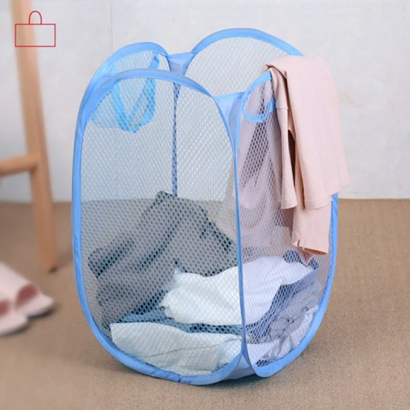 

Foldable Laundry Baskets Up Easy Open Mesh Laundry Clothes Organizer Hamper Basket Dirty Sorting Basket Kids Toys Sundries