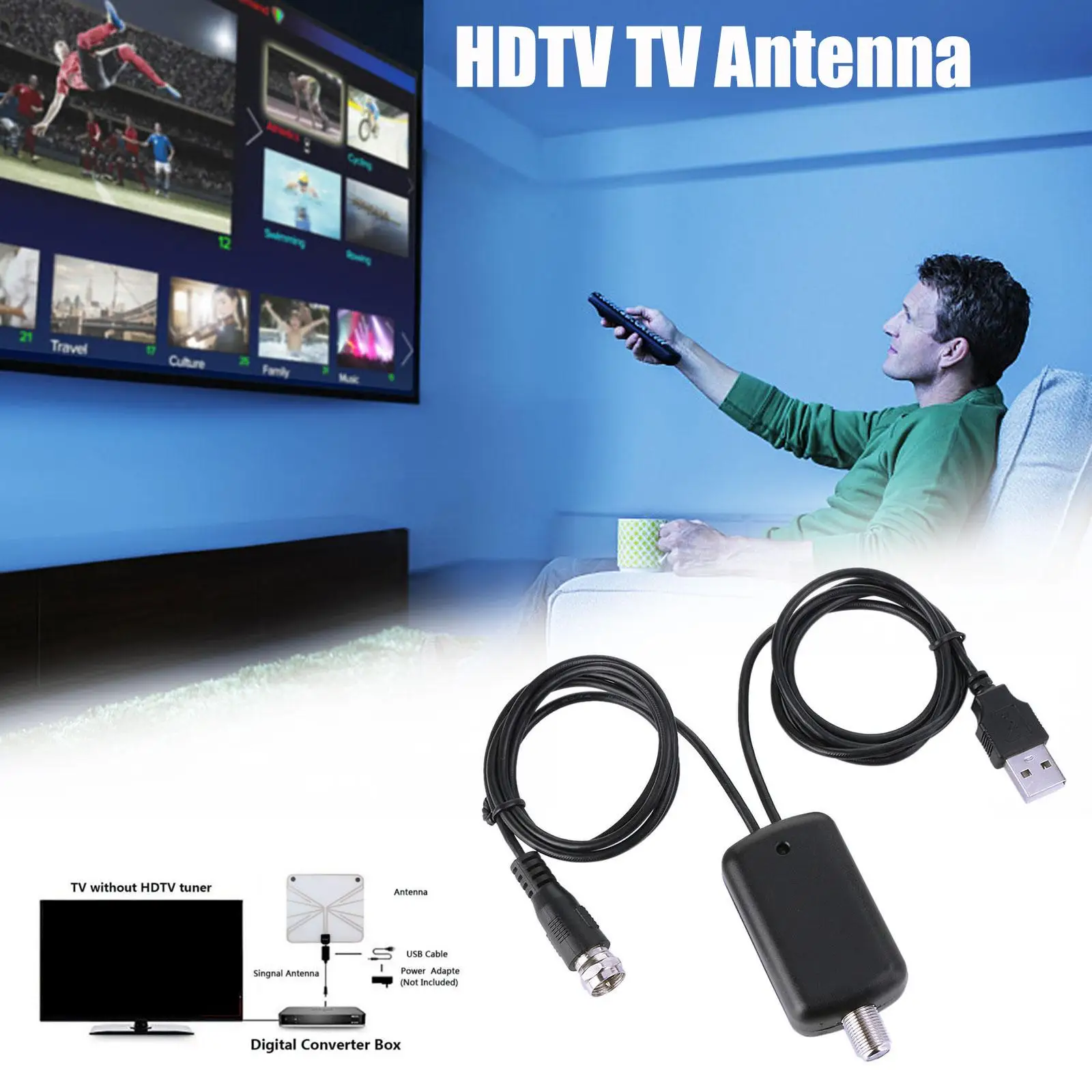 ТВ Антенна Усилитель сигнала Усилитель удобная установка цифровой HD для кабеля ТВ для Fox антенна HD канал W6T9
ТВ Антенна Усилитель сигнала Усилитель удобная установка цифровой HD для кабеля ТВ для Fox антенна HD канал W6T9