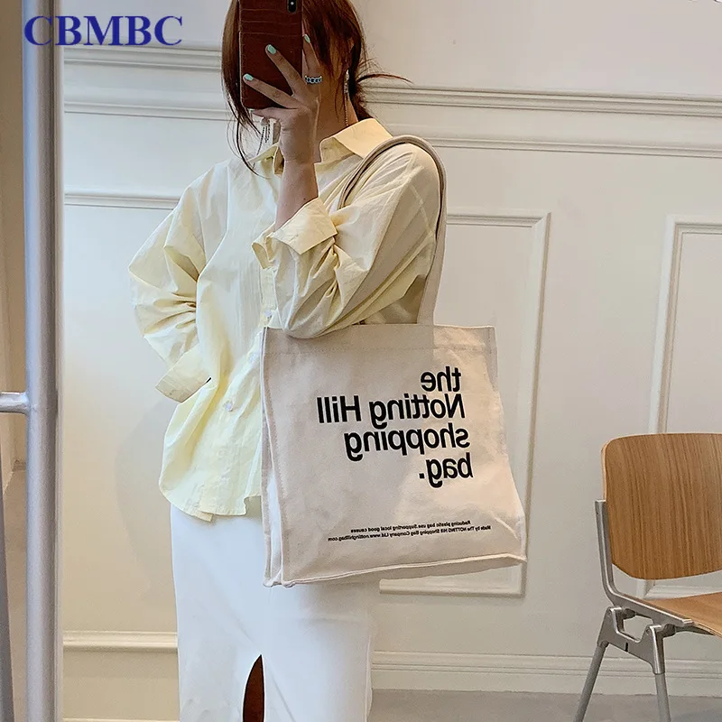 New Student Canvas Shoulder Bag Ladies Letter Printing Simple Female Handbag Girls Casual Large Capacity Reusable Shopping Bag
New Student Canvas Shoulder Bag Ladies Letter Printing Simple Female Handbag Girls Casual Large Capacity Reusable Shopping Bag