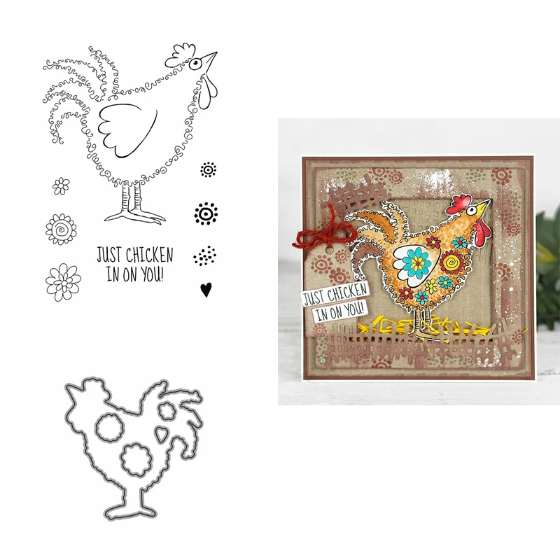 2pcs/lot Chicken Clear Stamp and Metal Cutting Dies Fuzzie Animal Die Cut For DIY Album Handmade Paper Card Decoration Craft 02B
2pcs/lot Chicken Clear Stamp and Metal Cutting Dies Fuzzie Animal Die Cut For DIY Album Handmade Paper Card Decoration Craft 02B